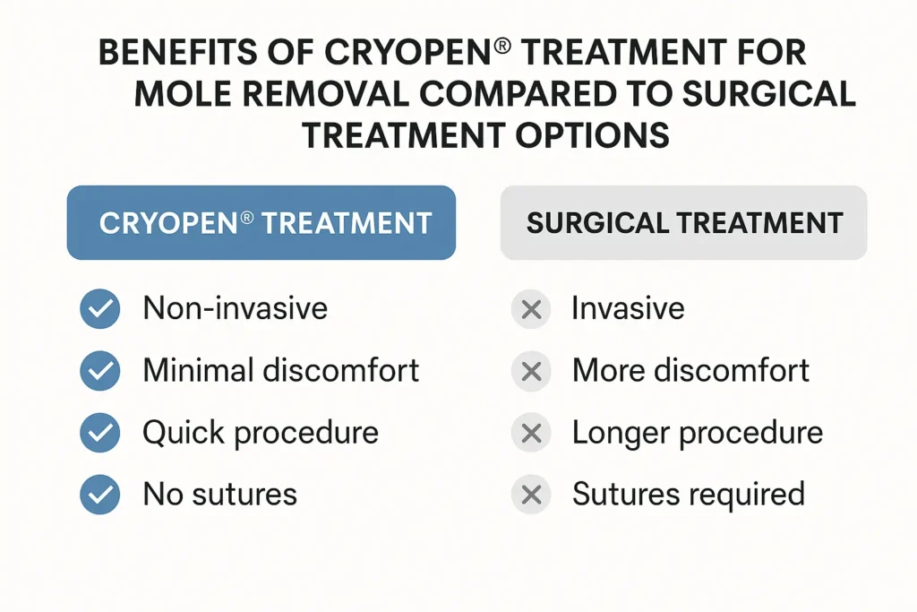 Benefits of facial mole removal Higham Hill - call our team today to book a consultation