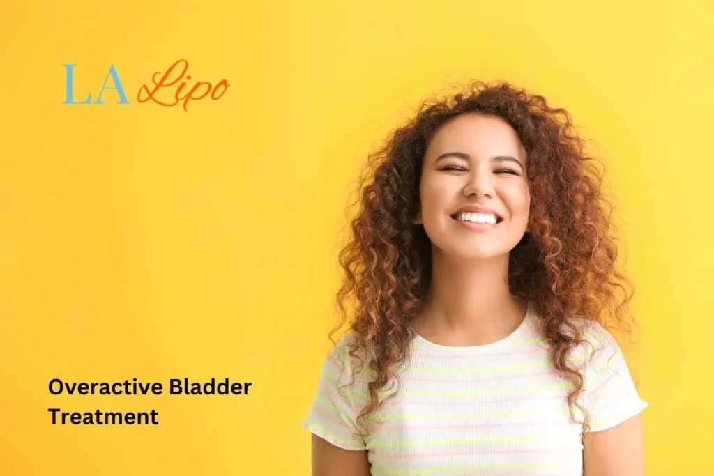 woman smiling about overactive bladder treatment Higham Hill solutions