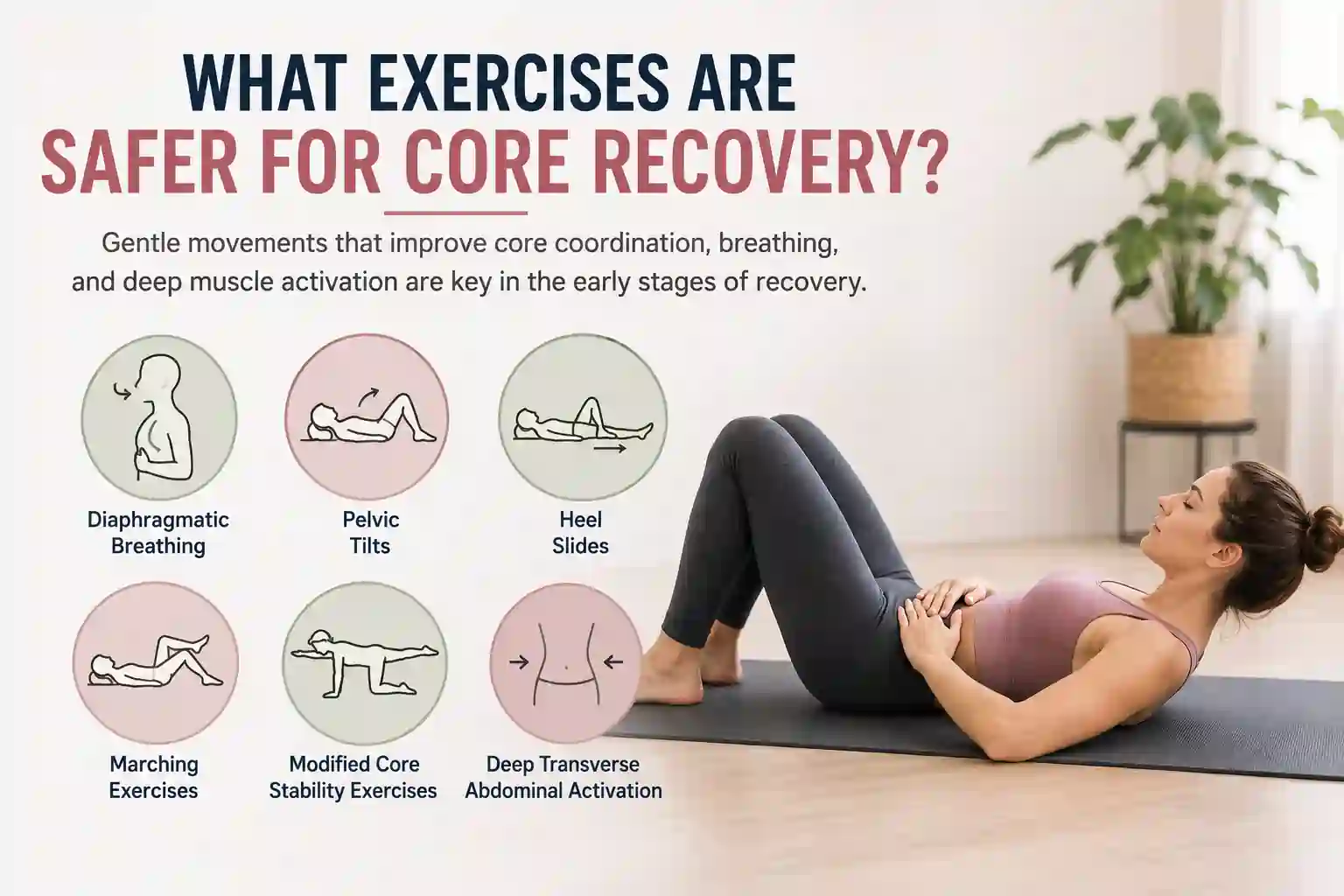 Which exercises may help diastasis recti Higham Hill?